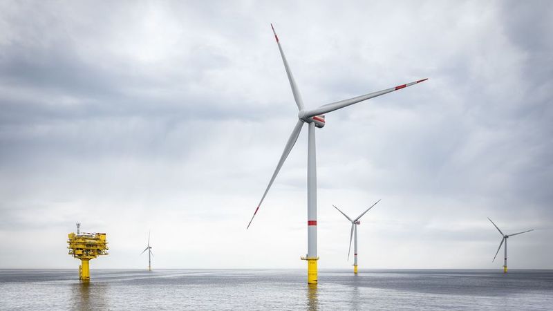 The RWE Kaskasi offshore wind farm in the North Sea