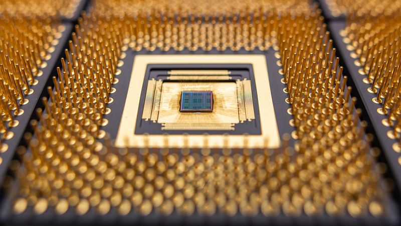 Princeton researchers have totally reimagined the physics of computing to build a chip for modern AI workloads, and with new U.S. government backing they will see how fast, compact and power-efficient this chip can get. An early prototype is pictured above. Photo by Photo by Hongyang Jia/Princeton University