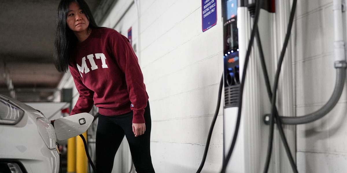 MIT researchers have found that, by encouraging the placing of charging stations for electric vehicles (EVs) in strategic ways, as well as setting up systems to initiate car charging at delayed times, electric vehicles could have less impact on the power grid. Image: Melanie Gonick, MIT