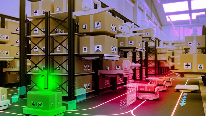 "This is a very promising approach, because in these giant warehouses even a 2 or 3 percent increase in throughput can have a huge impact,” says Han Zheng. Image: MIT News; iStock