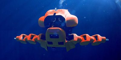 Nauticus Robotics’ Aquanaut robot can swim to a destination and carry out tasks with minimal supervision, saving money for offshore operations from oil wells and wind turbines to fish farms and more. Credits: Nauticus Robotics Inc.
