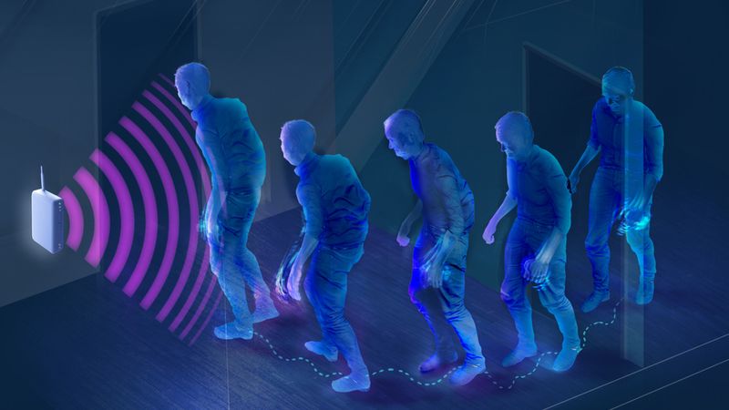 By continuously monitoring a patient’s gait speed, an in-home wireless system can assess the condition’s severity between visits to the doctor’s office. Image: N.Fuller, SayoStudio