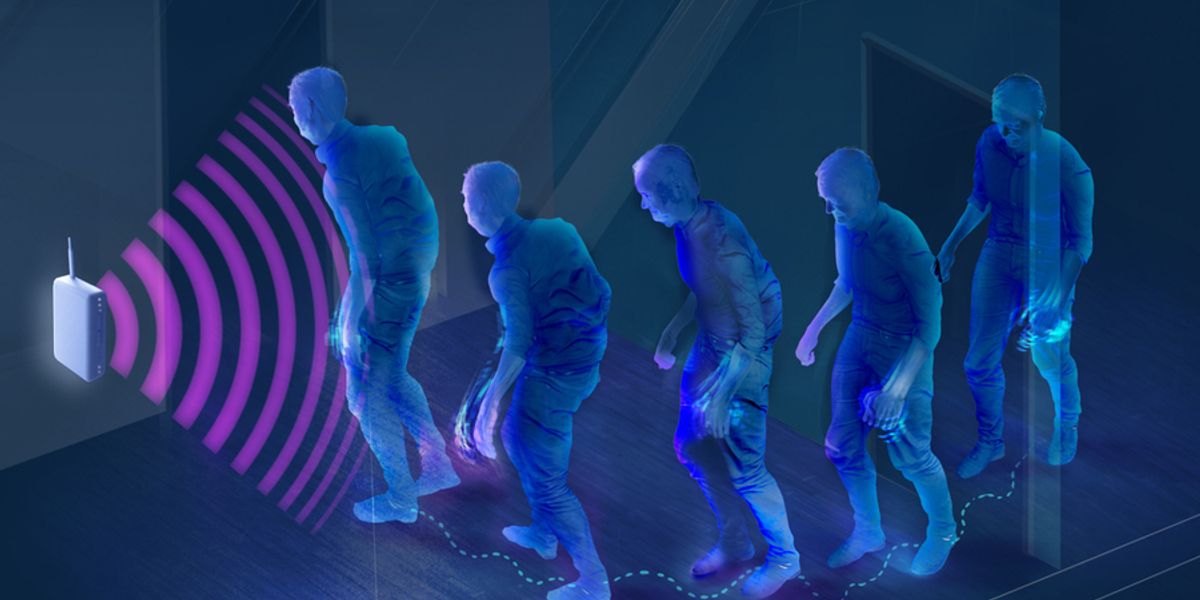 By continuously monitoring a patient’s gait speed, an in-home wireless system can assess the condition’s severity between visits to the doctor’s office. Image: N.Fuller, SayoStudio