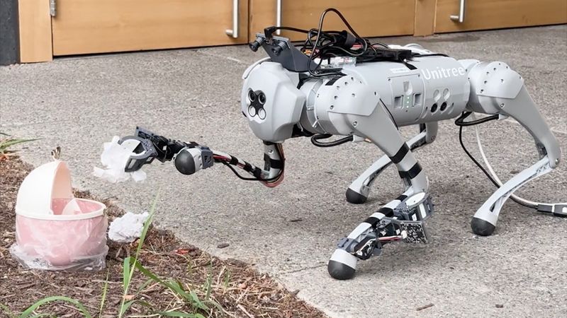 Get to know the robot dog that can clean your house and serve you soda