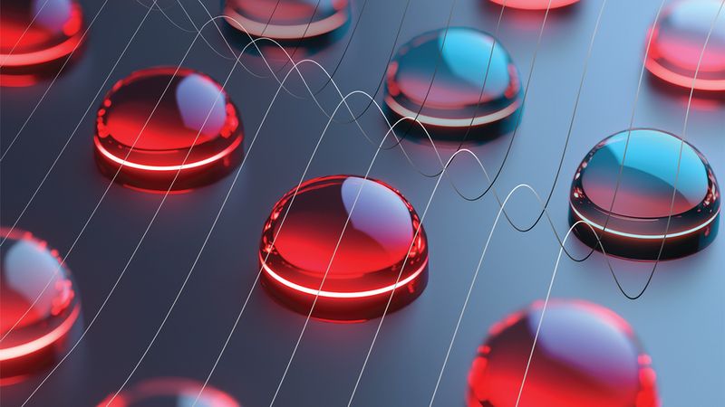 To improve biosensing techniques that can aid in diagnosis and treatment, MIT researchers developed tiny, wireless antennas that use light to detect minute electrical signals in liquid environments, which are shown in this rendering. Credit: Marta Airaghi and Benoit Desbiolles