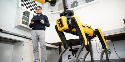 “Perception is a big bottleneck toward getting robots to help us in the real world,” Luca Carlone says. “If we can add elements of cognition and reasoning to robot perception, I believe they can do a lot of good.” Photo: Bryce Vickmark