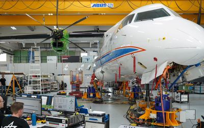 UpLift – Ground vibration test for climate-compatible aircraft of the future