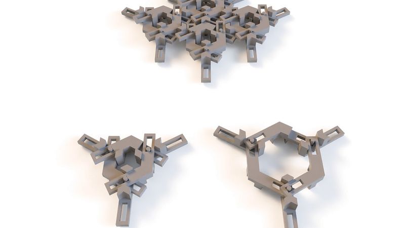 Model of a honeycomb lattice that can be rapidly expanded using SMA coils to create a high thermal expansion coefficient. (Credit: Hoffman Lab/Harvard SEAS)