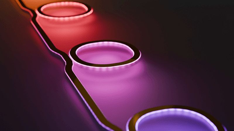 Artist's illustration of the new tunable ring laser. Credit: Joshua Mornhinweg