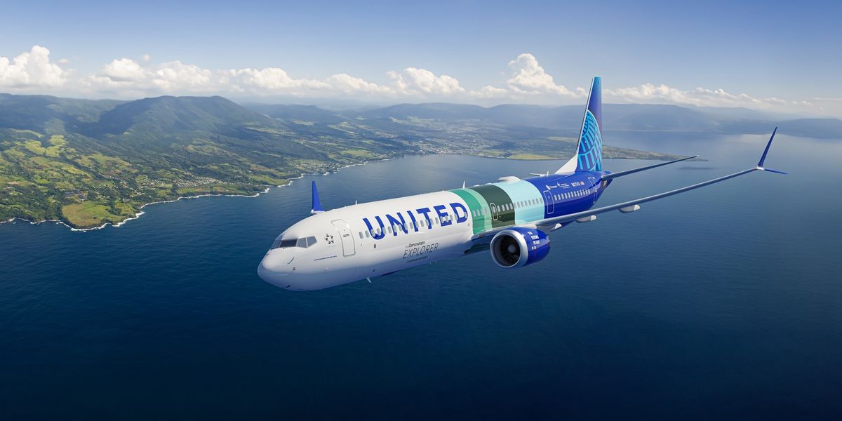 Boeing is working with NASA, DLR and United Airlines to test how sustainable aviation fuel (SAF) affects contrails and non-carbon-dioxide emissions and reduces the fuel's impact on the climate throughout its lifecycle. Boeing's second ecoDemonstrator Explorer, shown here, a 737-10 built for United Airlines, will fly on 100 percent SAF and conventional jet fuel in separate tanks and alternate fuels during the tests. Credit: Boeing