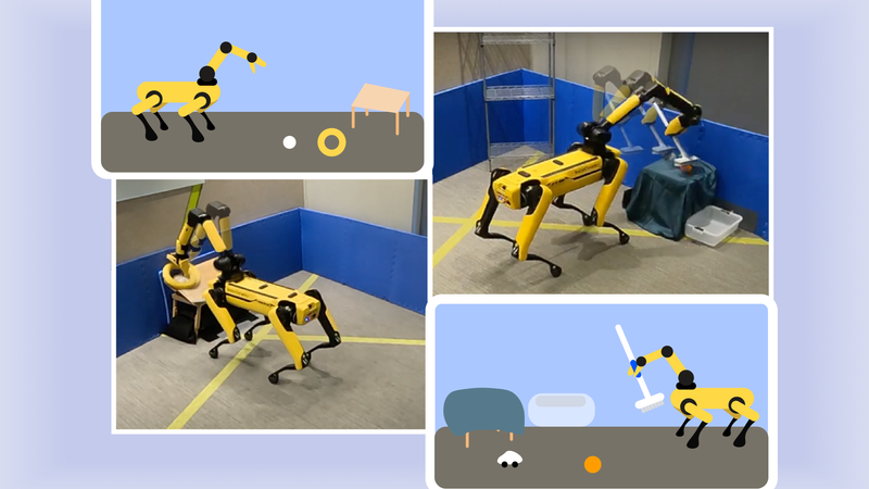 Helping robots practice skills independently to adapt to unfamiliar environments