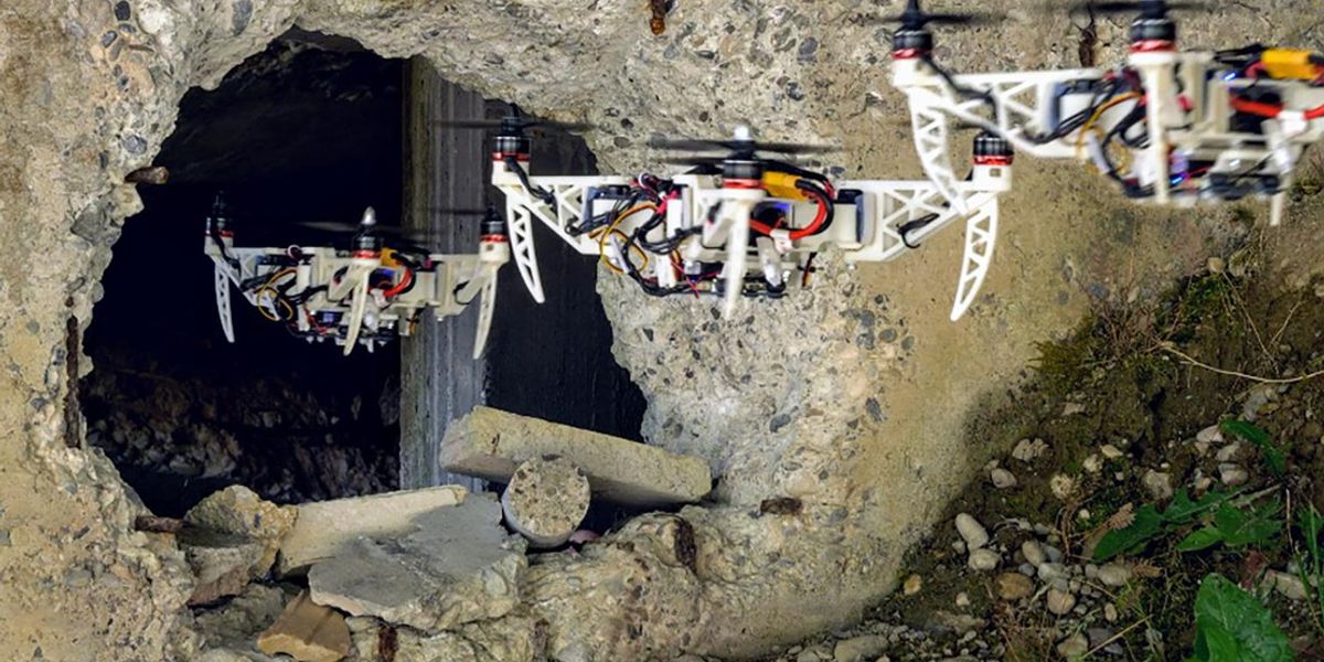 A research team from the University of Zurich and EPFL have developed a new drone that can retract its propeller arms in flight and make itself small to fit through narrow gaps and holes. This is particularly useful when searching for victims of natural disasters.