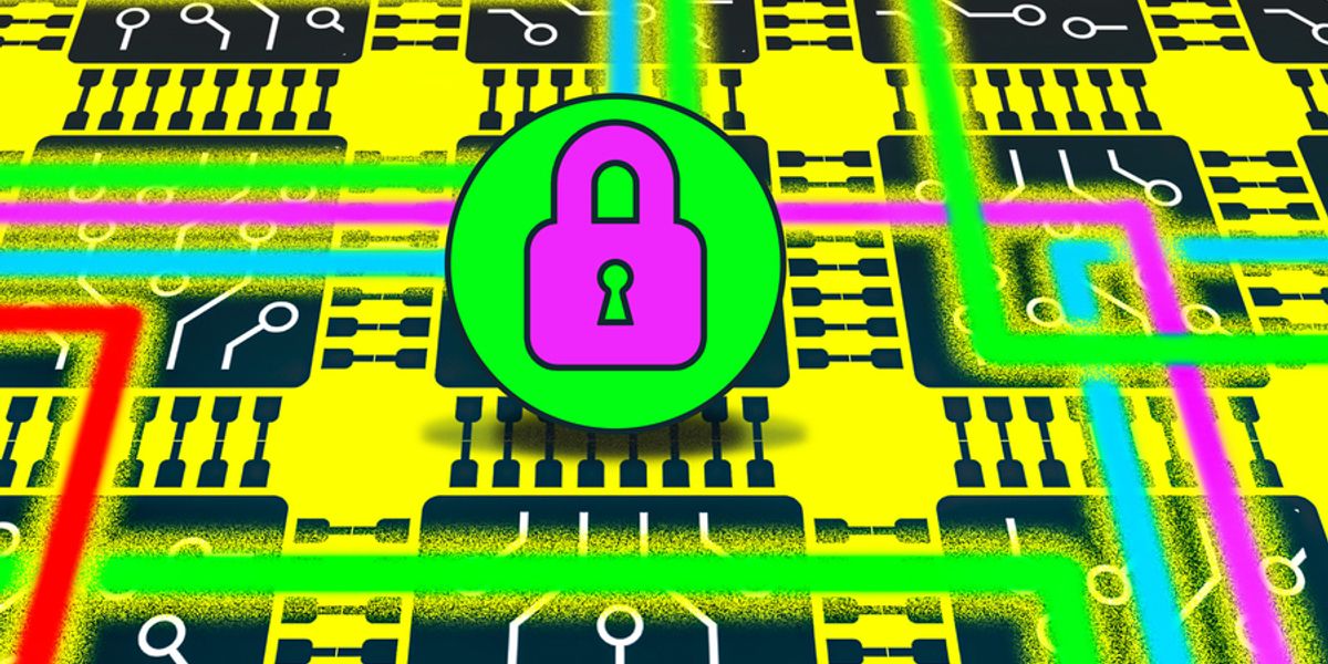 MIT researchers have shown that a component of modern computer processors that enables different areas of the chip to communicate with each other is susceptible to a side-channel attack. Image: Jose-Luis Olivares, MIT