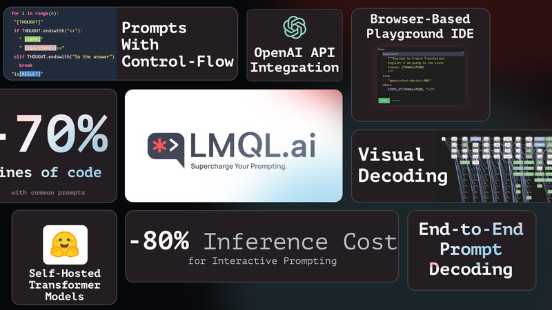 The interaction with large language models is cheaper and more reliable through LMQL. (Image: SRI Lab / ETH Zurich)