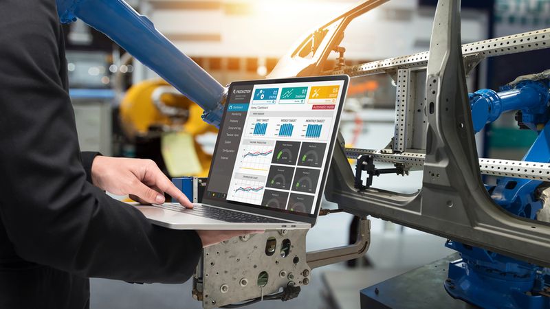 Real Time Production Monitoring System application in Smart Industrial Automotive Manufacturing