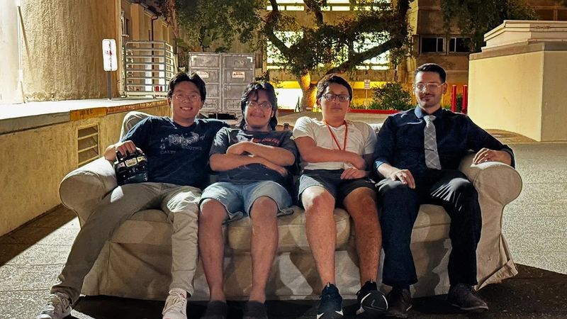  Donny Lu, Luis Yael Serrano Laguna, Frank Gomez-Montalvo, and Maxx Ibarra. Credit: Caltech Robotics Club