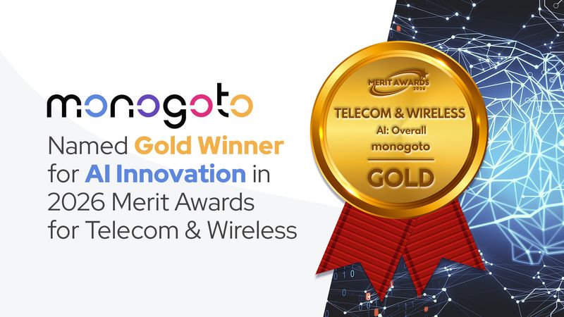 Monogoto Named Gold Winner for AI Innovation in 2026 Merit Awards for Telecom & Wireless
