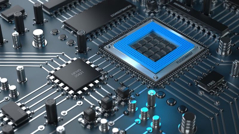 Electronic circuit chip (fabricated through chemical etching)