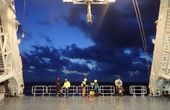 Towable sensor free-falls to measure vertical slices of ocean conditions