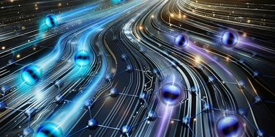 Artist’s rendition of a newly discovered superhighway for electrons that can occur in rhombohedral graphene. “We found a goldmine, and every scoop is revealing something new,” says MIT Assistant Professor Long Ju. Image: Sampson Wilcox/Research Laboratory of Electronics