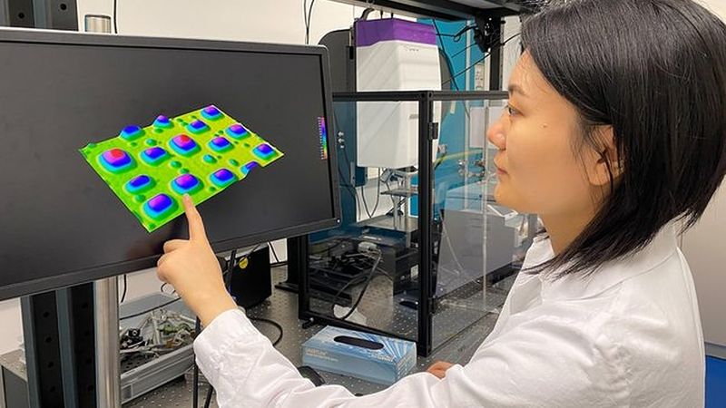 Yuanyuan Zhan with experimental results. Photo: Yuanyuan Zhan