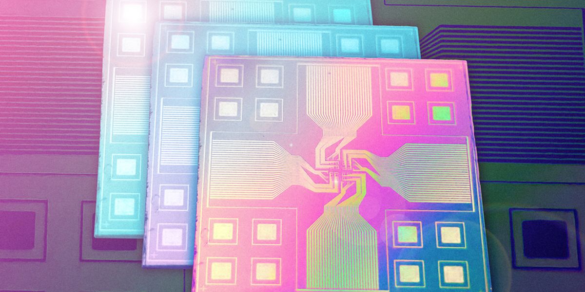 MIT engineers have created a reconfigurable AI chip that comprises alternating layers of sensing and processing elements that can communicate with each other. Credit: Figure courtesy of the researchers and edited by MIT News