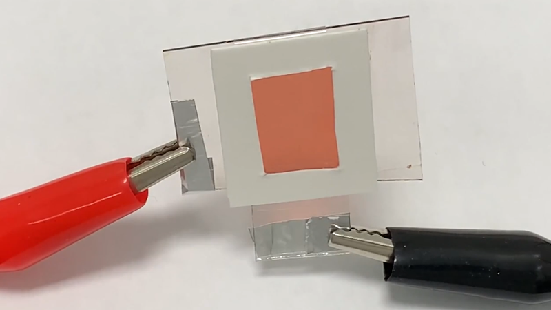 Video of a demonstration device of the magenta material