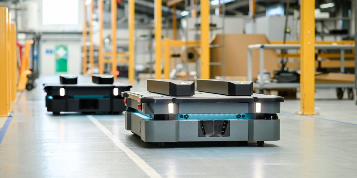 Autonomous Mobile Robots employed for material handling; Credits: Teradyne