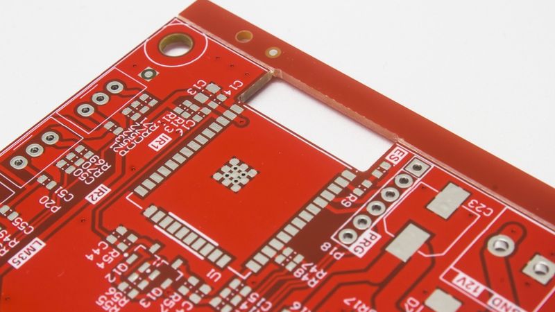 Single Sided PCB with Solder Mask and Surface Mount Components