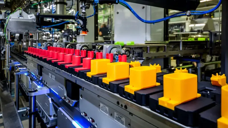 Schubert uses tough and impact-resistant materials to create parts for its top-loading packaging machines