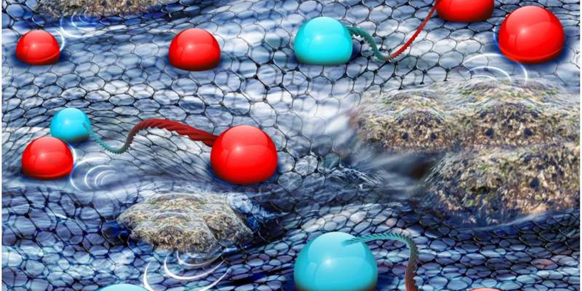 In a novel semiconductor, electrons can flow like water around obstacles. This hydrodynamic behavior could yield more efficient devices. Credit: Rina Goh/National University of Singapore