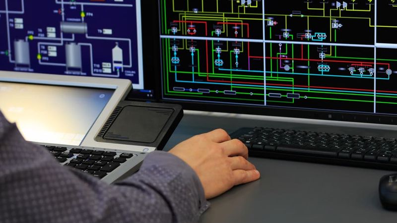 Control room of a SCADA system