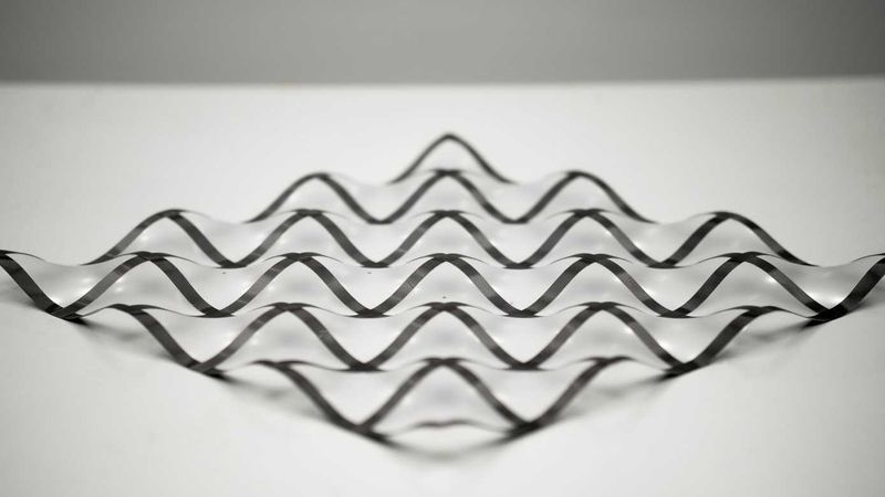 Lightweight, easy to produce, flexibly expandable and reshaped as required – these are the properties of the multi-​stable structure that Giada Risso has developed as part of her doctoral project. (Photograph: G. Risso / ETH Zürich)