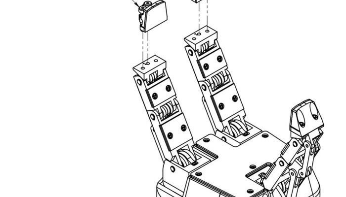 Design of the gripper. (a) Configurations of the gripper. (b) The