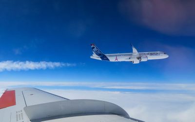 Emissions and contrail study with 100 percent sustainable aviation fuel