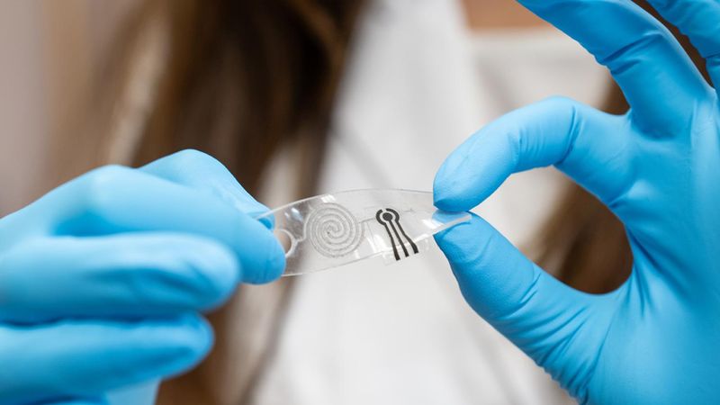 A team at Penn State has developed a novel wearable sensor capable of continuously monitoring low rates of perspiration for the presence of a lactate — a molecule the body uses to break down sugars for energy. Credit: Provided by Farnaz Lorestani. All Rights Reserved.