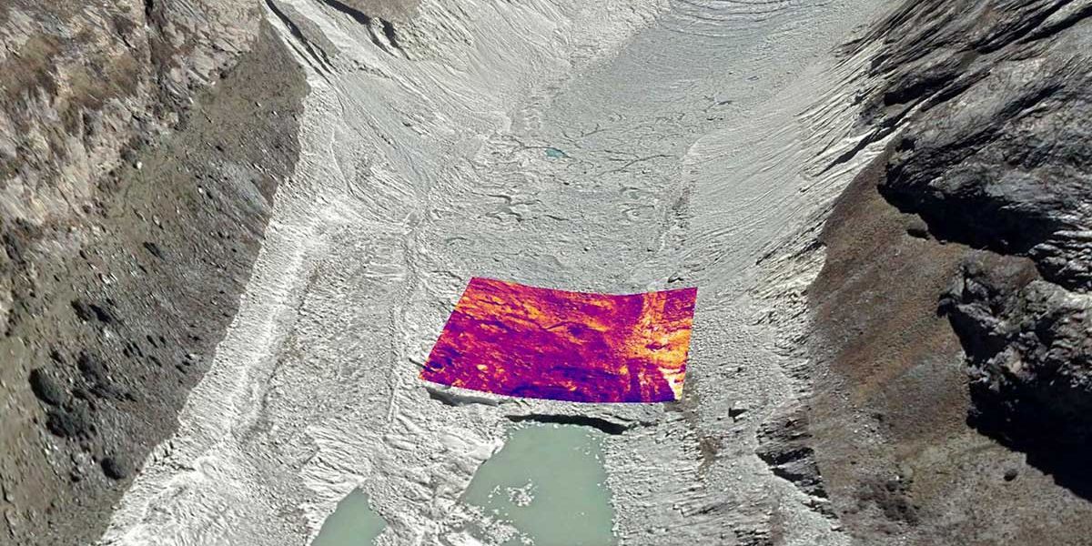 Researchers Study Retreating Glaciers using Thermal Drone Imagery