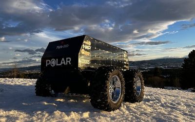 Antarctic rover performs research in the snow