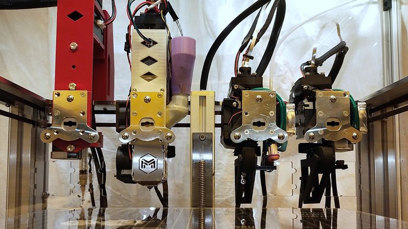 MIT researchers developed a 3D-printing platform that can utilize multiple functional materials to fully print a complex electronic device, like an electric linear motor, in a matter of hours. Image: Courtesy of the researchers