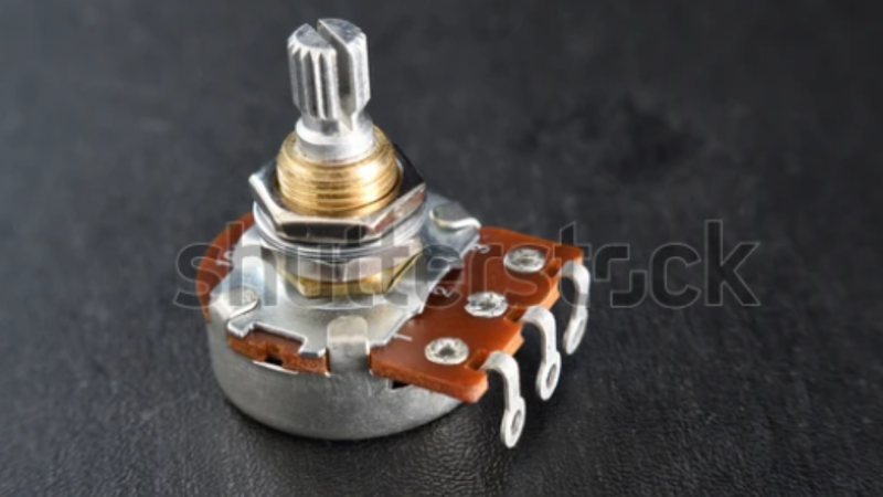 Rotary potentiometer, a common PCB component