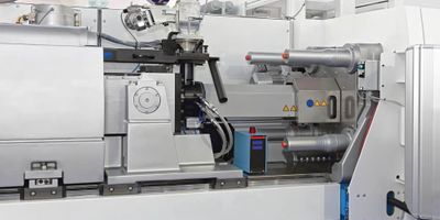 An industrial injection molding machine