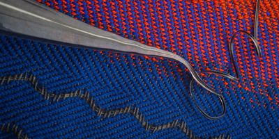 An MIT team has designed an “acoustic fabric,” woven with a fiber that is designed from a “piezoelectric” material that produces an electrical signal when bent or mechanically deformed, providing a means for the fabric to convert sound vibrations into electrical signals. Image: Greg Hren