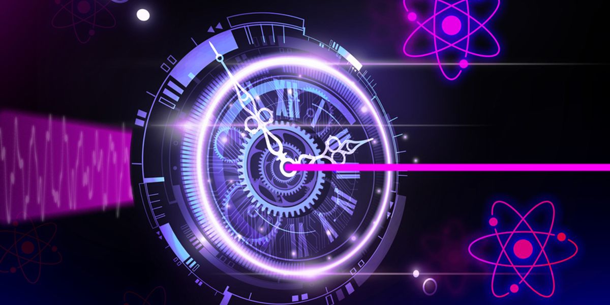 Clocks, lasers, and other oscillators could be tuned to super-quantum precision, allowing researchers to track infinitesimally small differences in time, according to a new MIT study. Image: MIT News; iStock