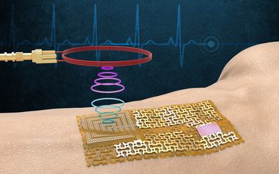 Engineers fabricate a chip-free, wireless electronic "skin"