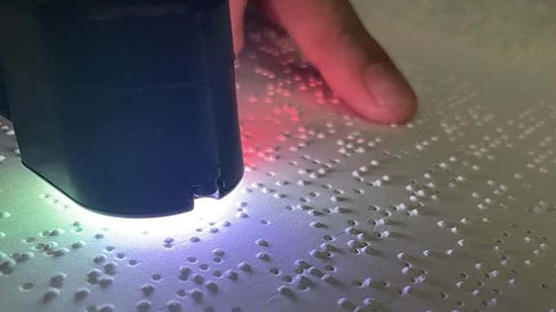 Robot braille reader  Credit: Parth Potdar