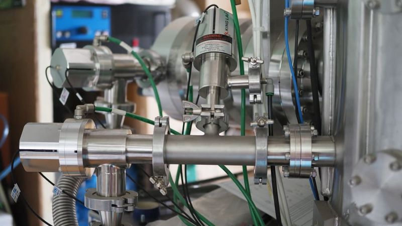 Vacuum pipes and valves of the deposition system in Laboratory 