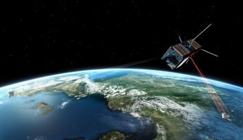 Demonstration of data transmission from a microsatellite by laser