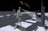 Simulated humanoid robots learn to hike rugged terrain autonomously