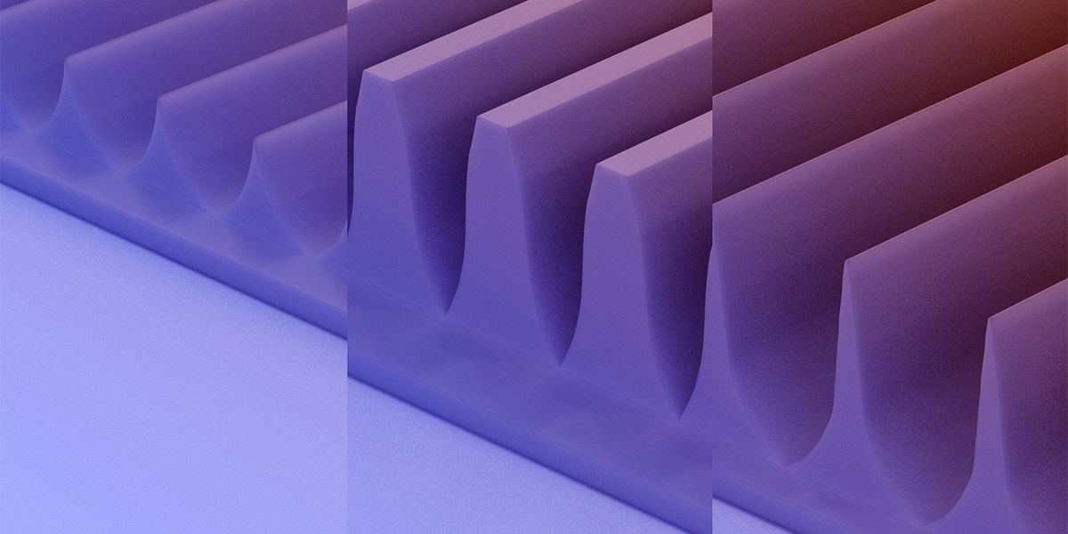 An artist rendering of the MacEtch-produced fin array structures in a beta-gallium oxide semiconductor substrate from professor Xiuling Li’s latest project.  Image courtesy ACS Nano