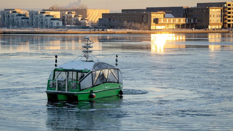 Denmark’s first driverless harbour bus sails using technology from DTU. Photo: Martin Dam Kristensen